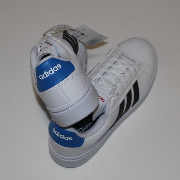 ADIDAS GRAND COURT ALPHA WHT/BLK/BLU SNEAKER